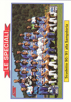 Sampdoria Team Card (Scudetto 90/91 alla Sampdoria) Sampdoria Score 92 Seria A #433
